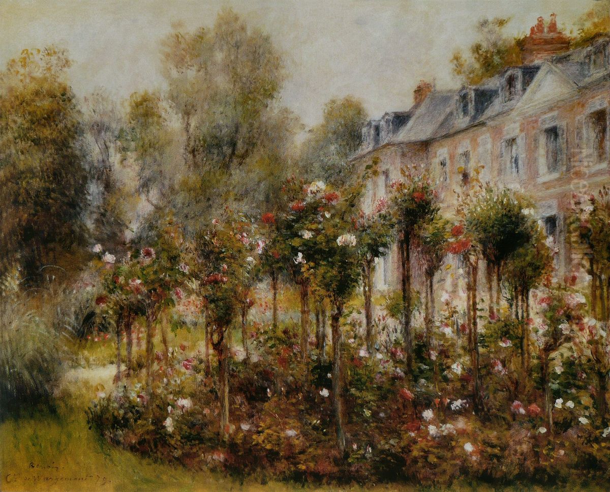 Roseraie a Wargemont Oil Painting by Pierre Auguste Renoir