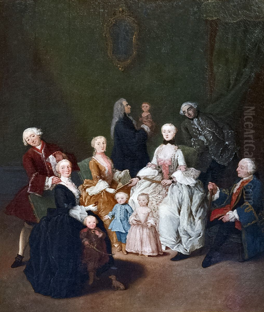 Patrician Family Oil Painting by Pietro Longhi
