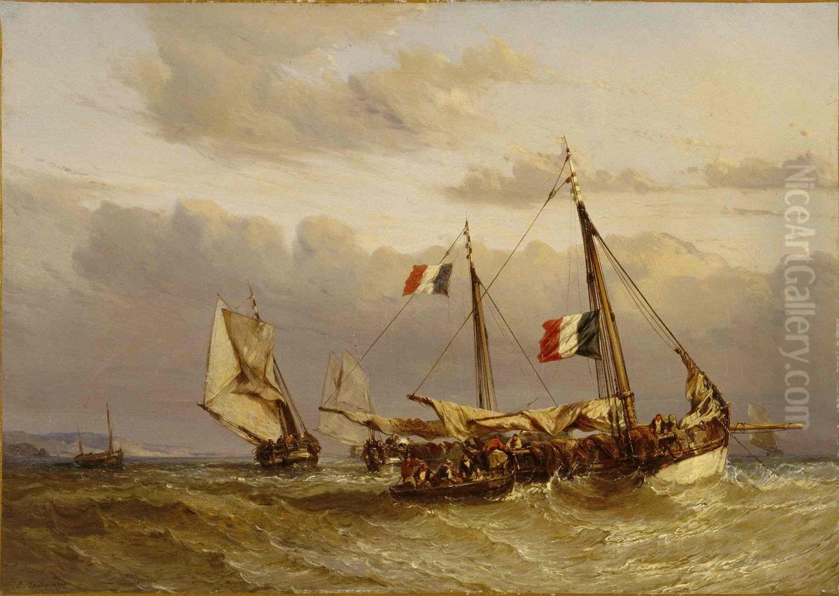 fishing boat Oil Painting by Eugene Isabey