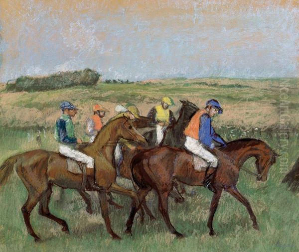 Races Oil Painting by Edgar Degas