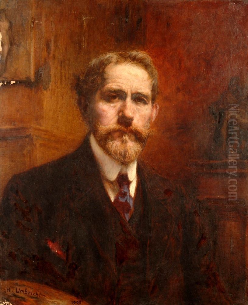 Portrait of a Man Oil Painting by Honore-Louis Umbricht