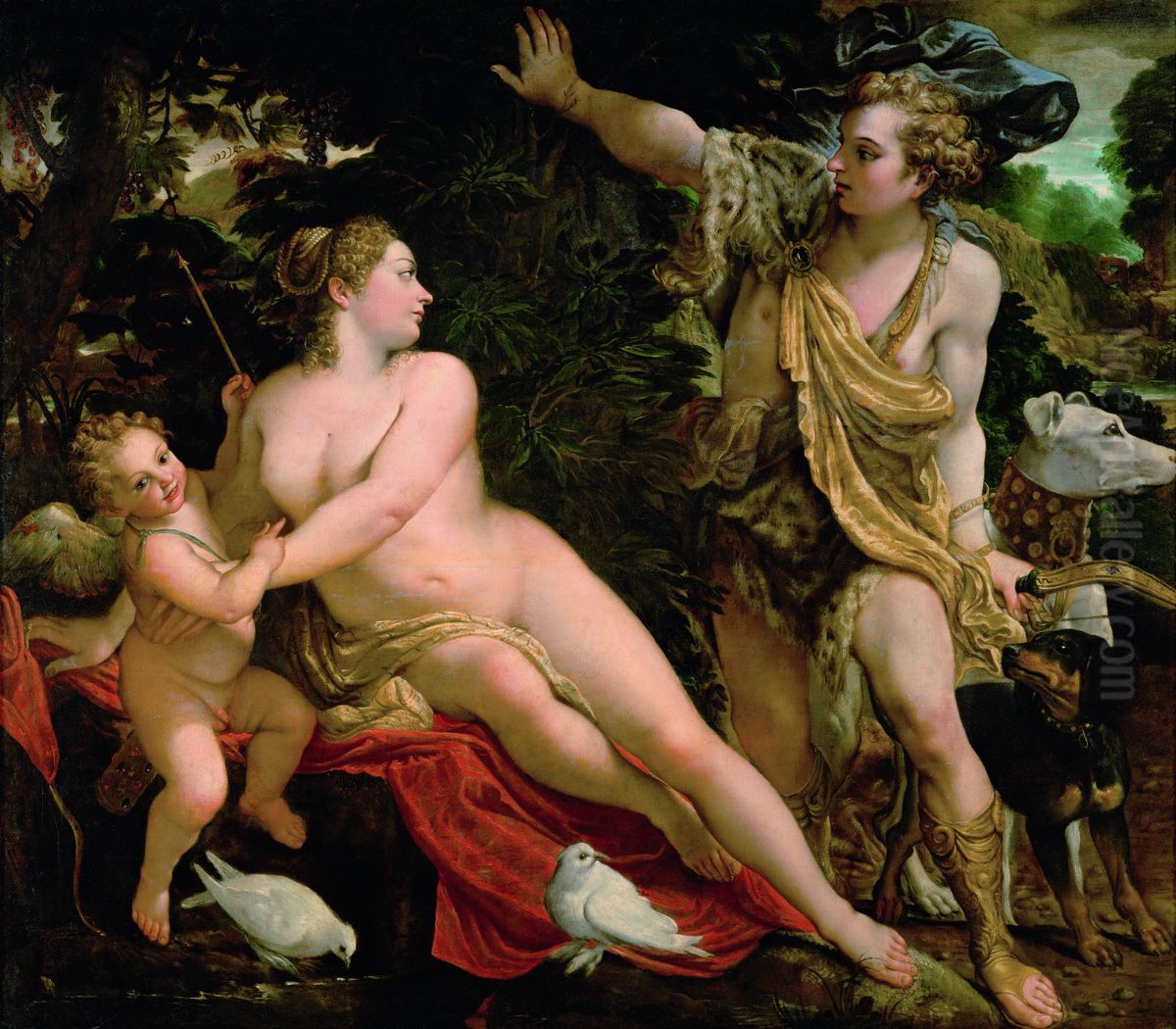 Venus and Adonis Oil Painting by Annibale Carracci
