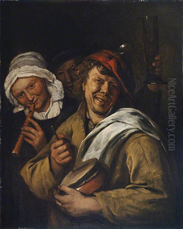 Interior with Three Figures Oil Painting by Jan Steen