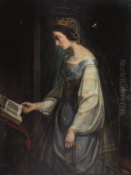 St Adelaide, queen of Italy, empress of Germany Oil Painting by unknown