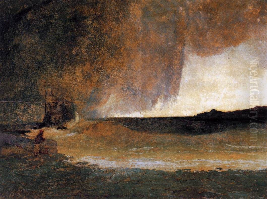 Bucht von Rapallo Oil Painting by Carl Blechen