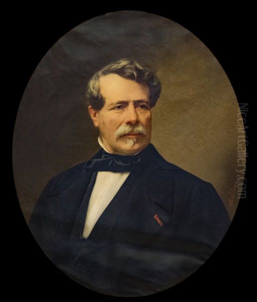 Portrait de Charles Portal de Moux Oil Painting by Paul-Narcisse Salieres