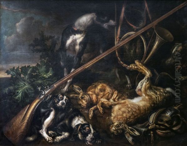 Hunting attributes Oil Painting by Philipp Ferdinand de Hamilton