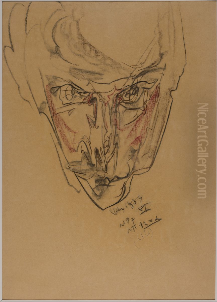 Portret meski - Autoportret Oil Painting by Stanislaw Ignacy Witkiewicz (Witkacy) Portret meski - Autoportret Oil Painting by Stanislaw Ignacy Witkiewicz (Witkacy)