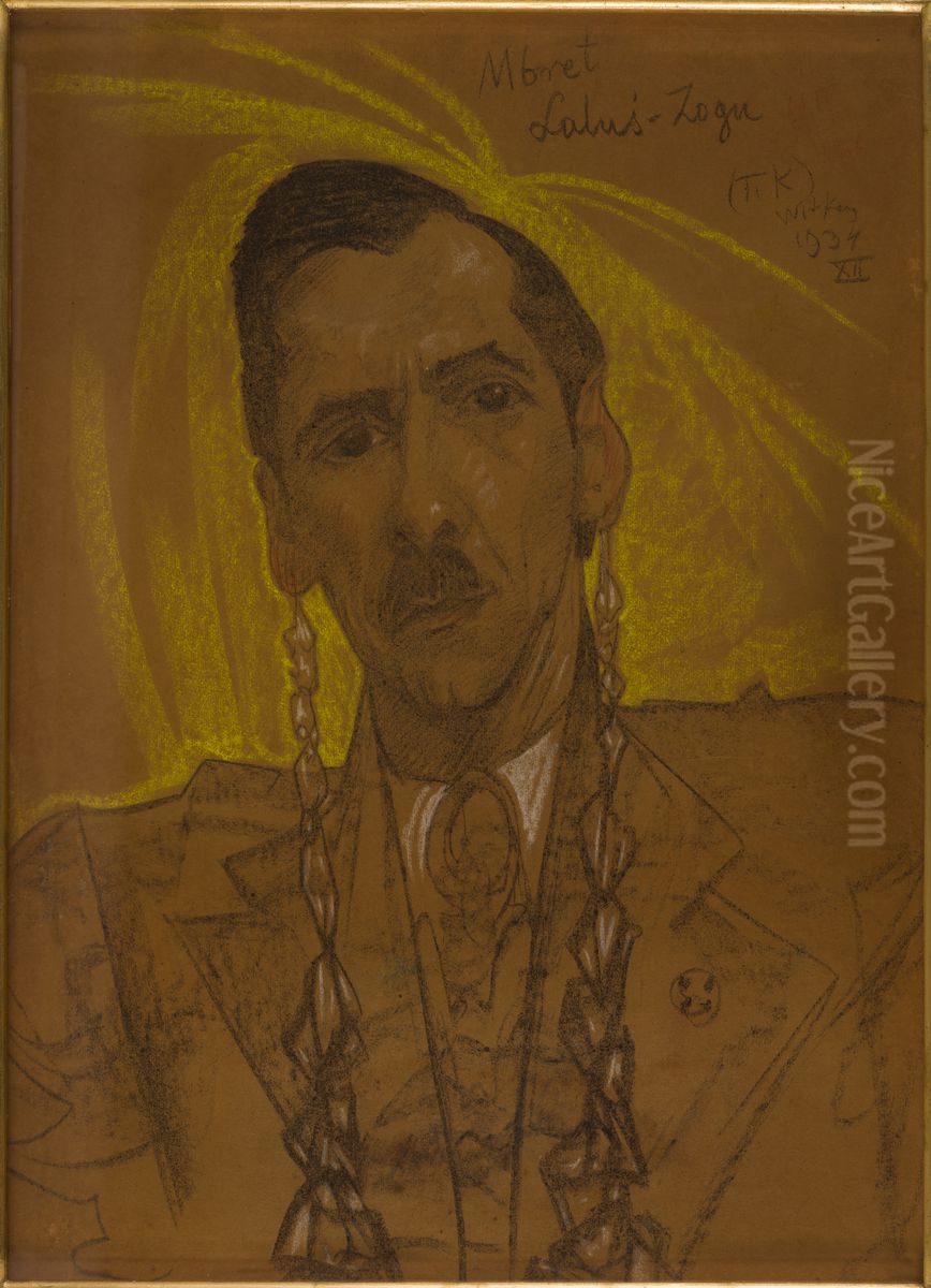 Portret Antoniego Krahelskiego Oil Painting by Stanislaw Ignacy Witkiewicz (Witkacy)