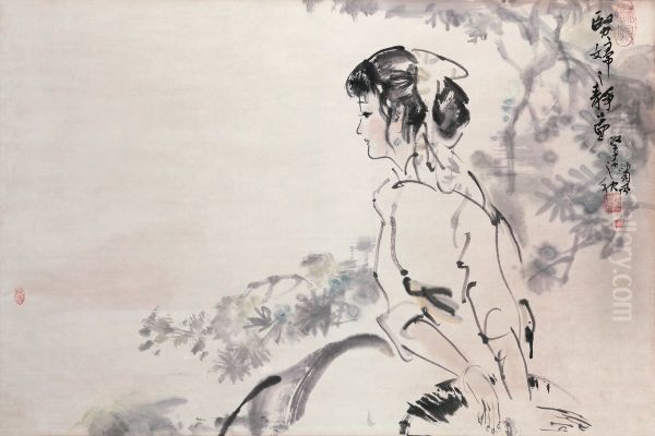 The Serenity of Virtuous Women Oil Painting by Chen Xiaofeng