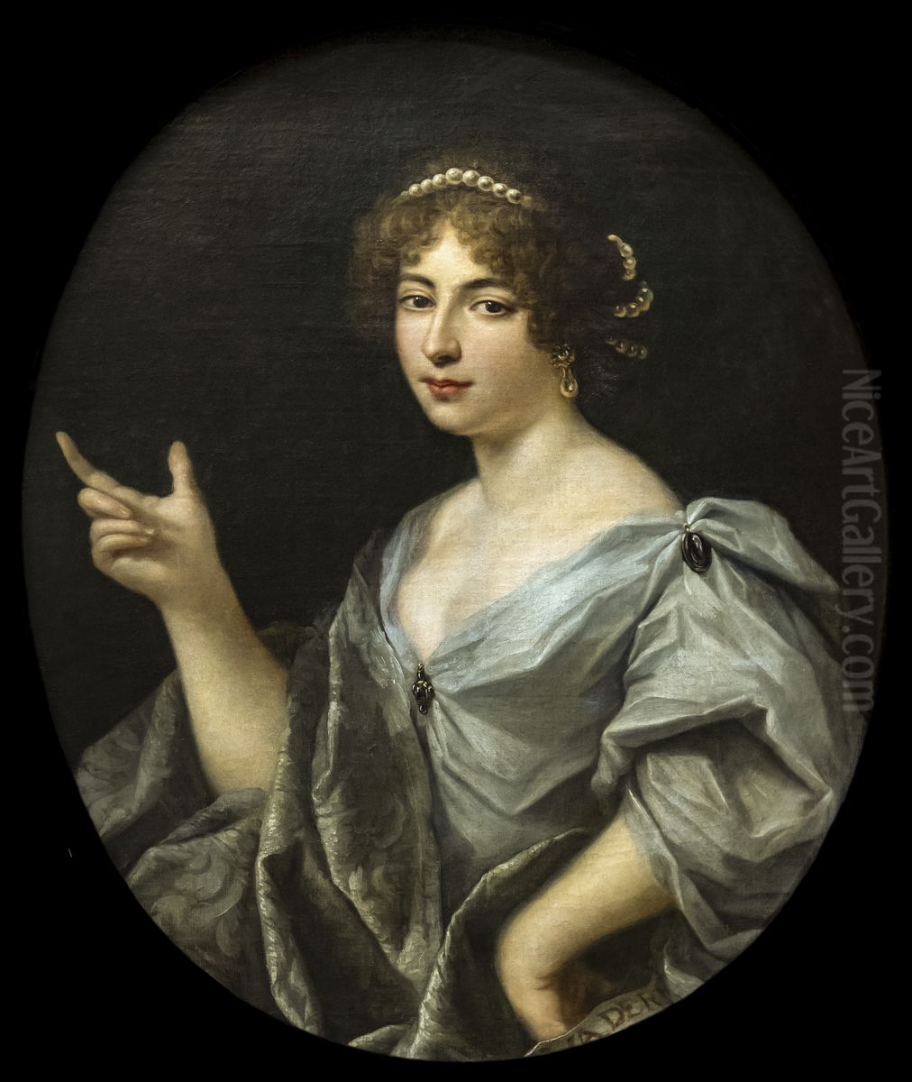 Portrait of Lady of the Royal courtFrancais:Portrait de Dame de la courItaliano:Ritratto di signora della Corte regia Oil Painting by Pierre Mignard I