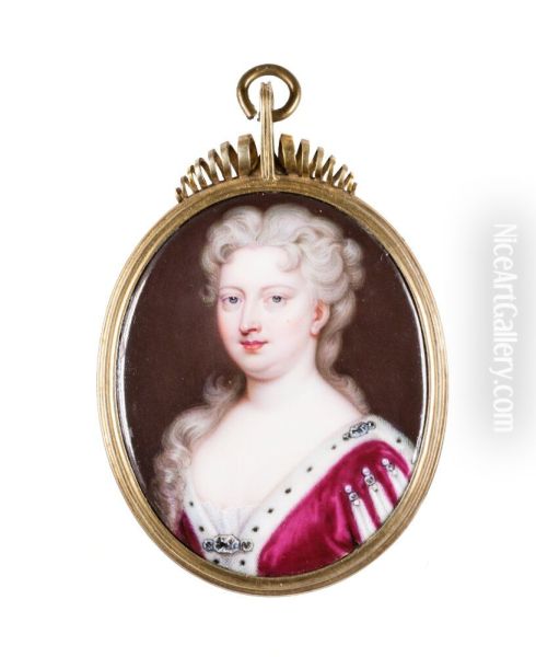 Wilhelmina Carolina, Queen of England and Scotland Oil Painting by Christian Friedrich Zincke