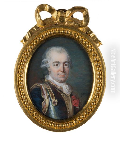 An Unknown French Officer Oil Painting by Jean-Laurent Mosnier