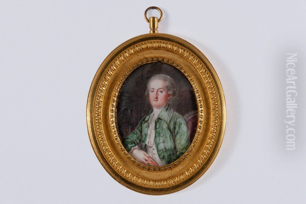 Portrait Presumed to be Rene Louis de Girardin (1735-1808), Marquis, Writer and Gardening Lord Oil Painting by Peter Adolf Hall