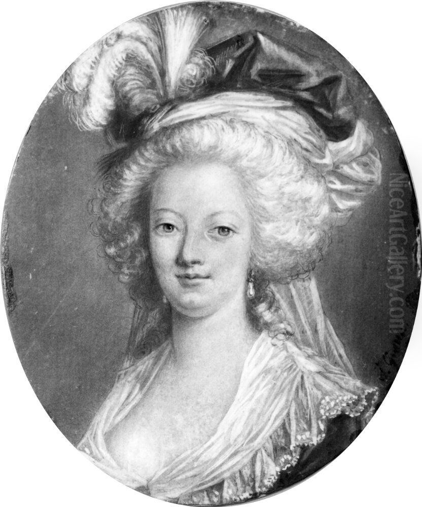 Marie Antoinette (1755-93), drottning av Frankrike Oil Painting by Jean-Urbain Guerin