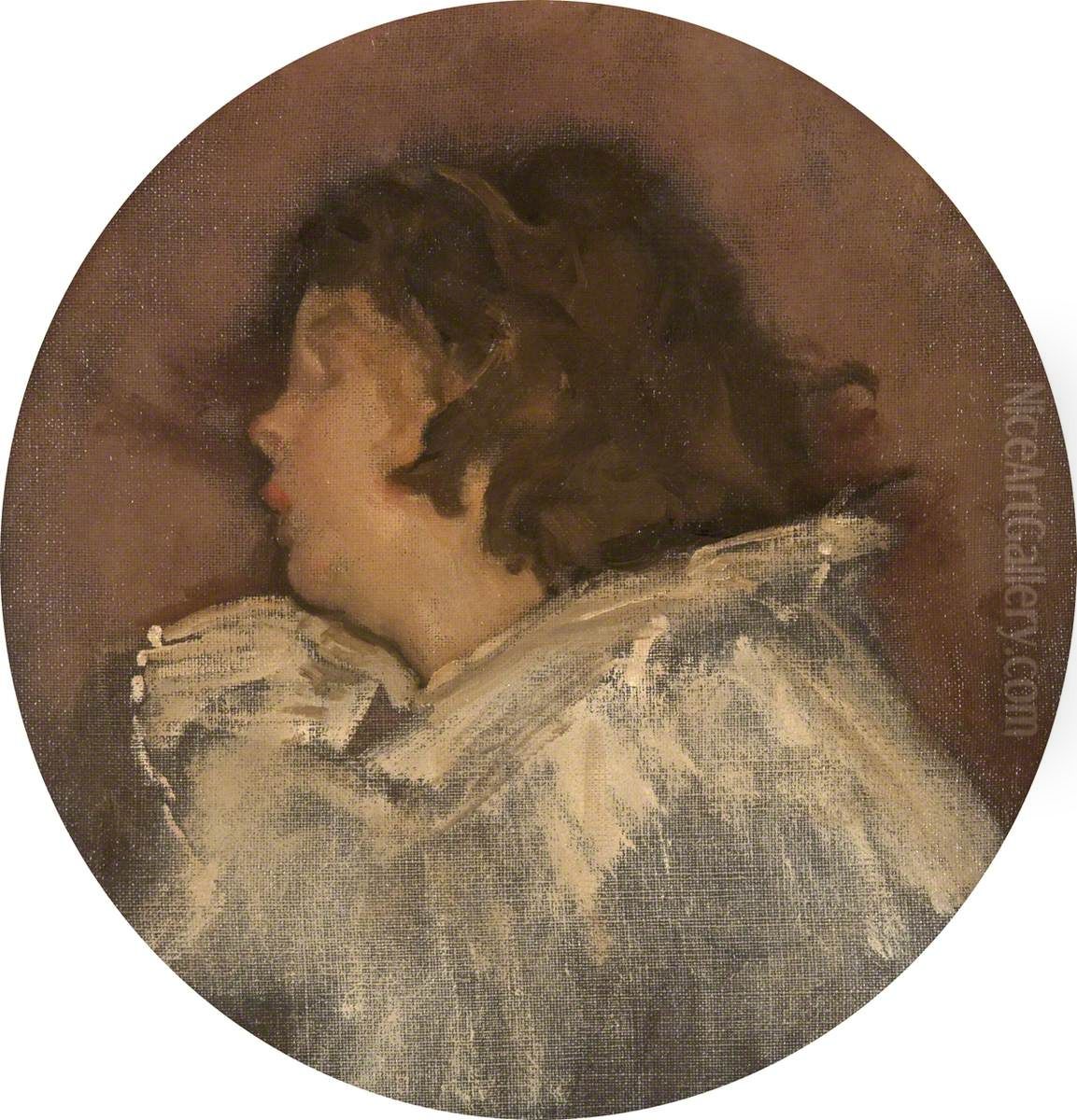 Le Bebe francais Oil Painting by James McNeill Whistler