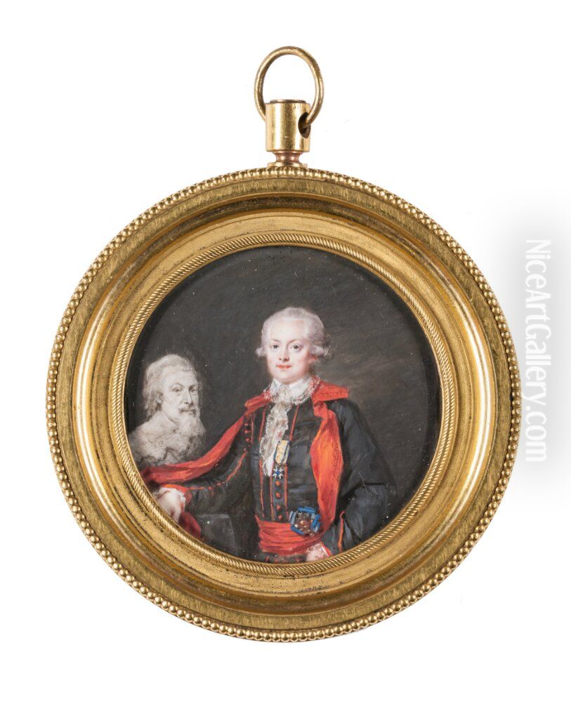 Erik Magnus Stael von Holstein, Baron, Diplomat Oil Painting by Peter Adolf Hall