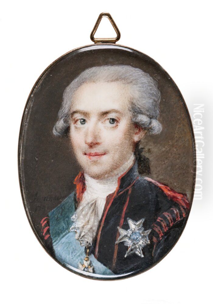 Johan Gabriel Oxenstierna, Lord High Chamberlain, Count Oil Painting by Niclas Lafrensen