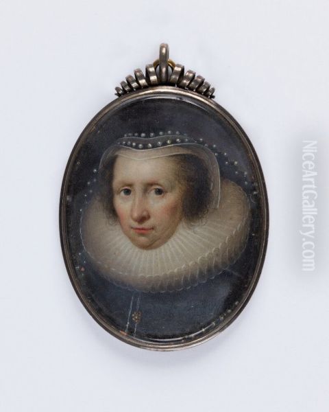 Sarah Harington, Lady Edmondo Oil Painting by Cornelis Janssens van Ceulen