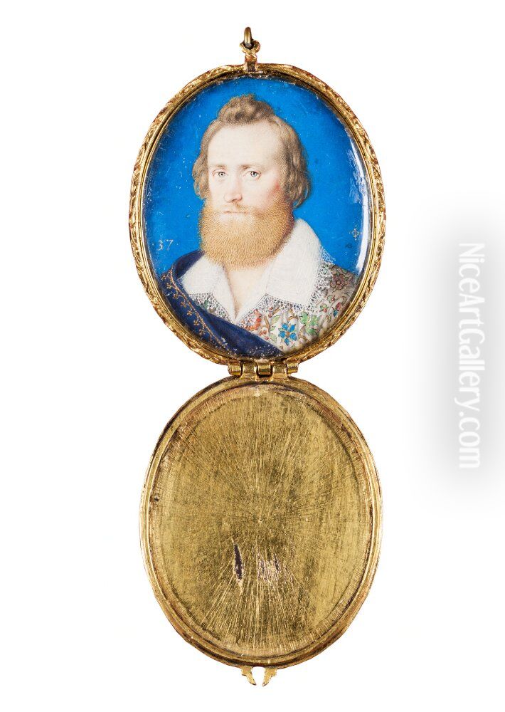 Admiral George Clifford, 3rd earl of Cumberland Oil Painting by Isaac Oliver