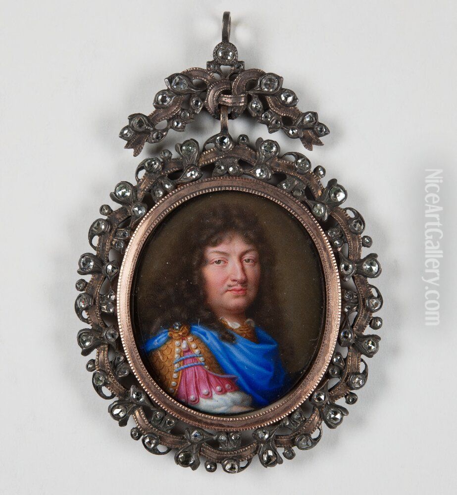 Ludvig XIV, kung av Frankrike Oil Painting by Jean Petitot