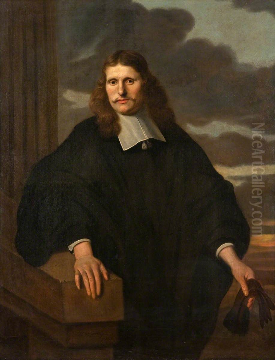 A Gentleman in an Academic Gown Oil Painting by Karel Dujardin