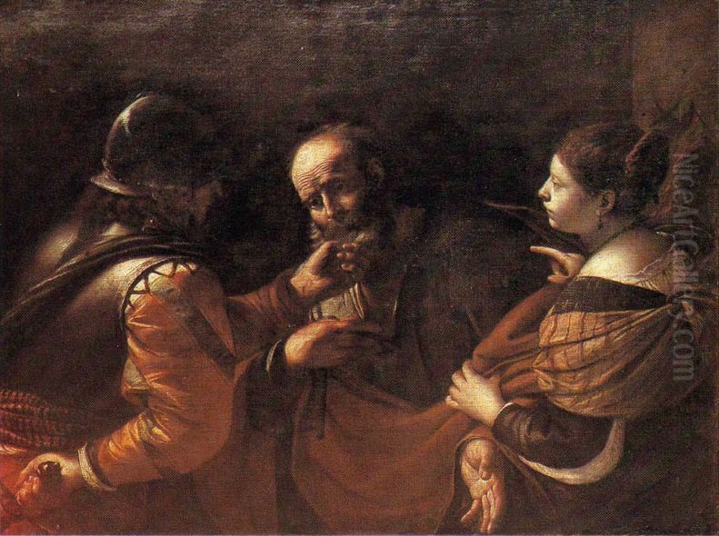 The Denial of Saint Peter Oil Painting by Mattia Preti