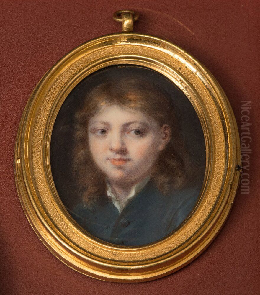 Unknown boy Oil Painting by Heinrich Jacob Aldenrath