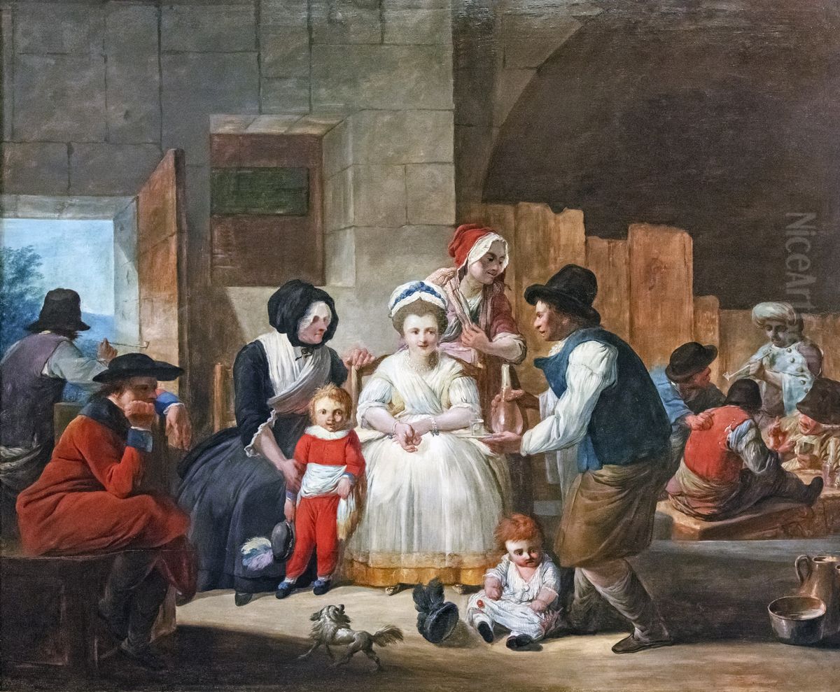 Indoor sceneFrancais:Scene d'interieurItaliano:Scena al coperto Oil Painting by Jacques Gamelin