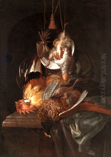 Hunting trophies. Oil Painting by Willem Van Aelst