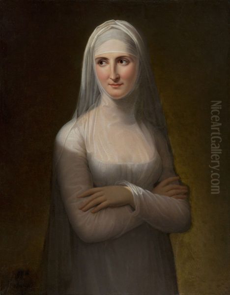 Portrait of a lady as a novice Oil Painting by Jeanne-Elisabeth Chaudet