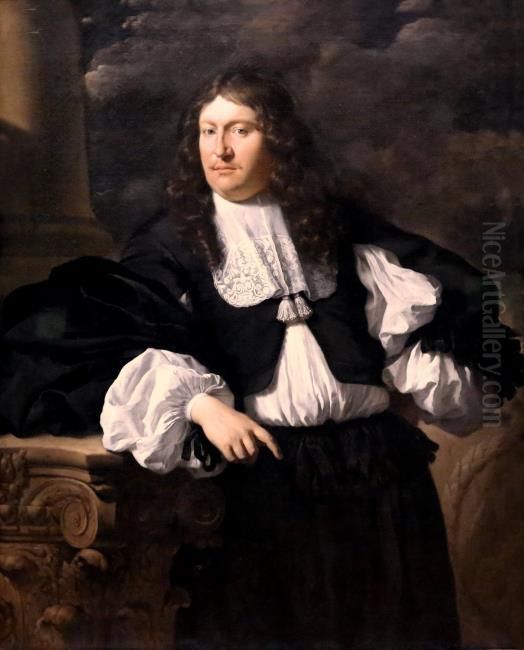 Portrait of a man, possibly Willem Muilman (1628-?) Oil Painting by Karel Dujardin