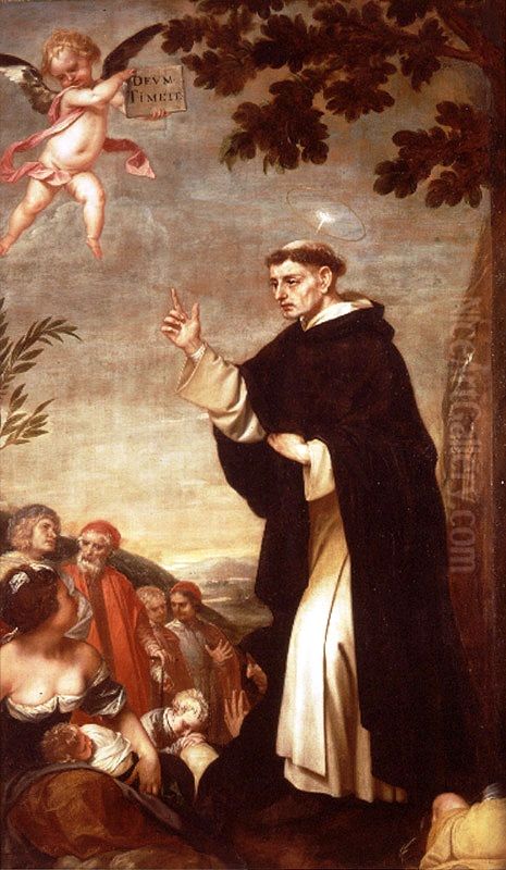 S. Vincent preaching Oil Painting by Alonso Cano