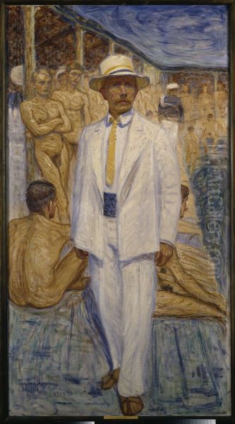 Sjalvportratt Oil Painting by Eugene Jansson