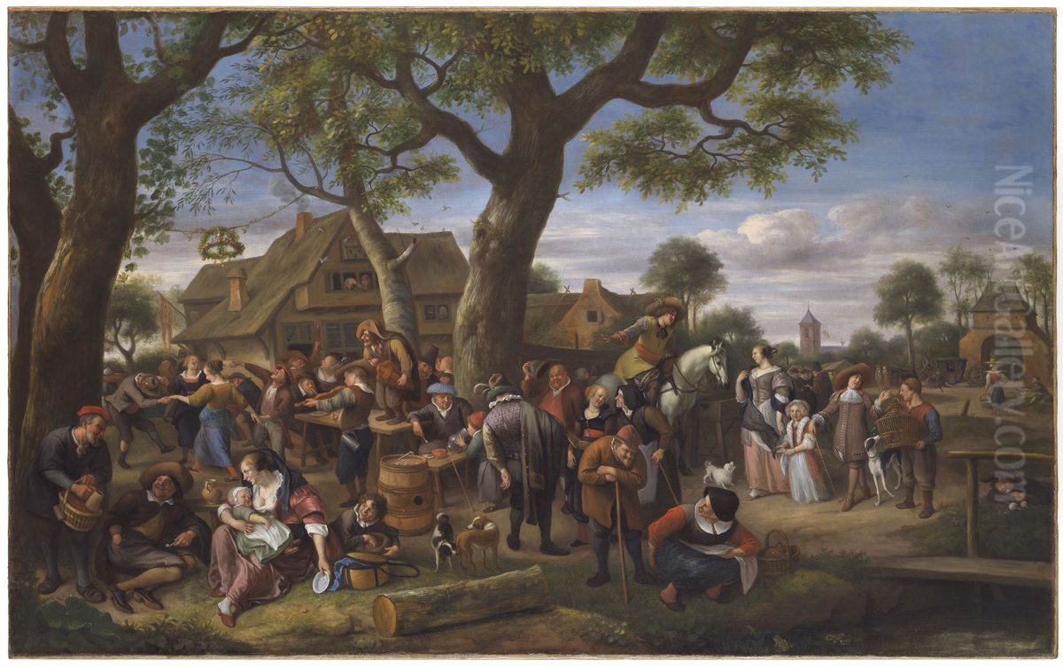Peasants Merrymaking Outside an Inn (Previously 