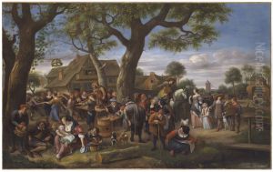 Peasants Merrymaking Outside an Inn (Previously 