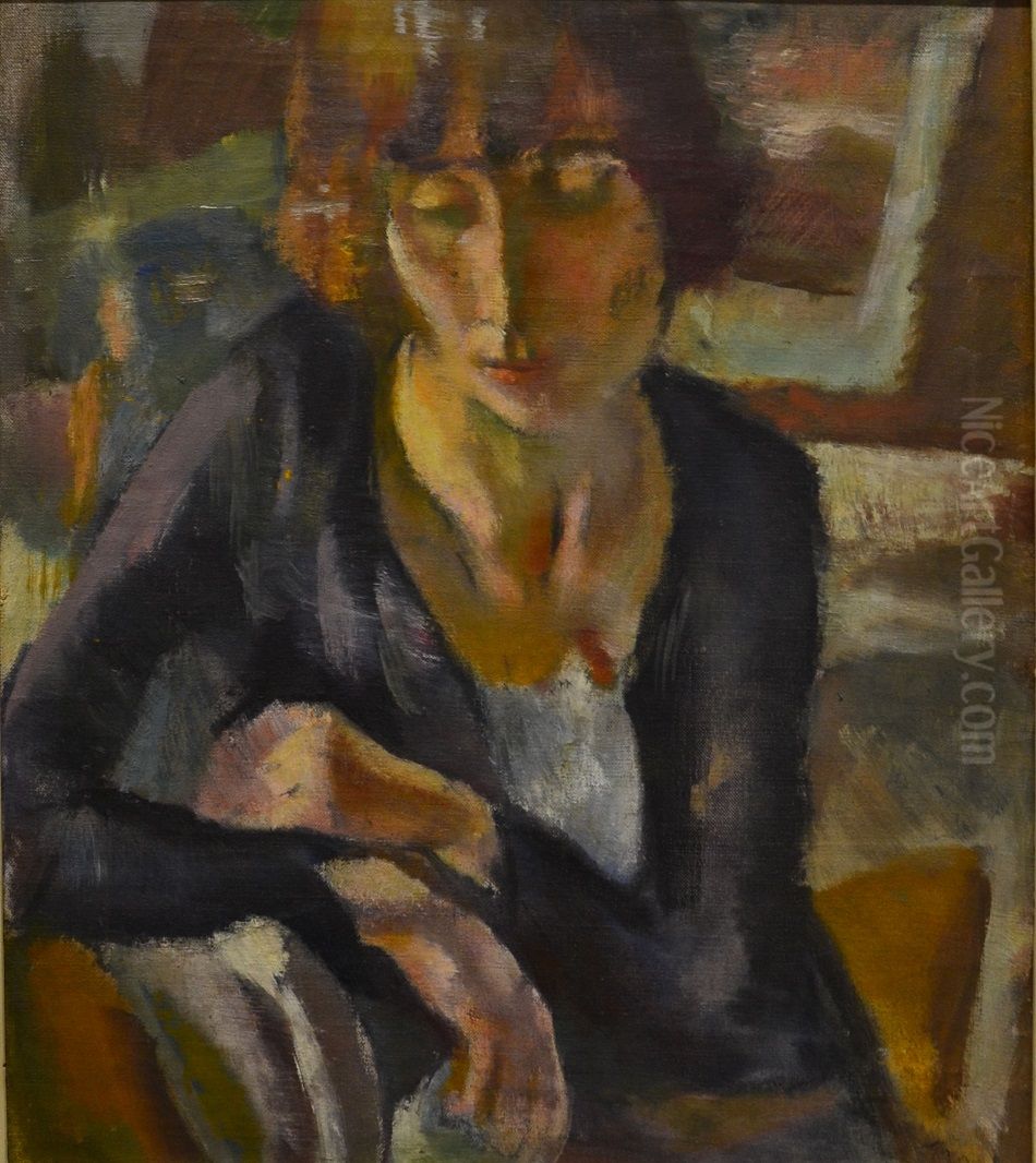 Hermine David Oil Painting by Jules Pascin