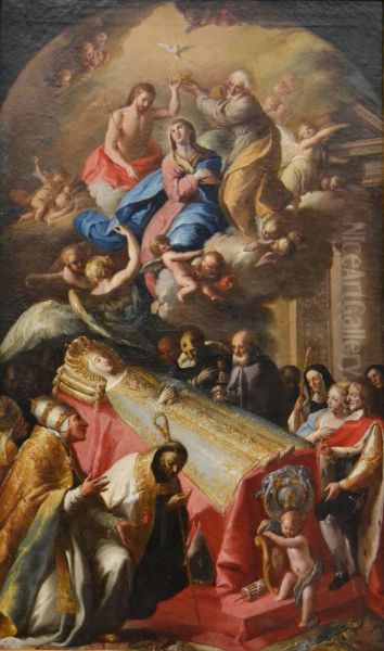 Virgin of the Seat or of the Miracle Oil Painting by Jose Camaron y Bononat