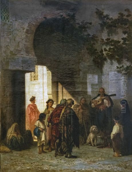 The door of Toledo Oil Painting by Achille Zo