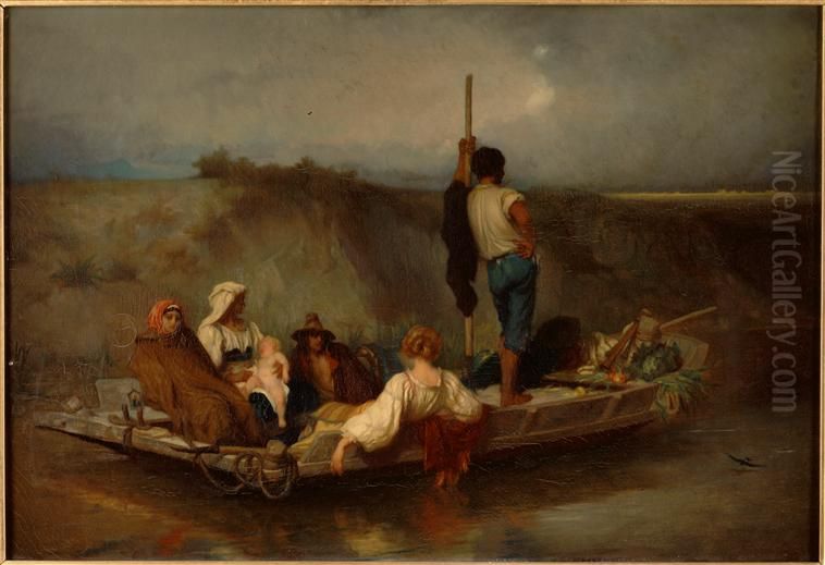 La Malaria Oil Painting by Ernest Hebert