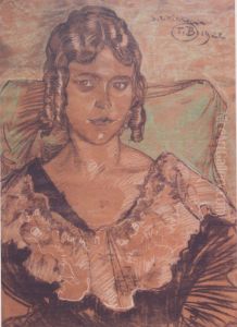 Portrait of a Woman with Curls