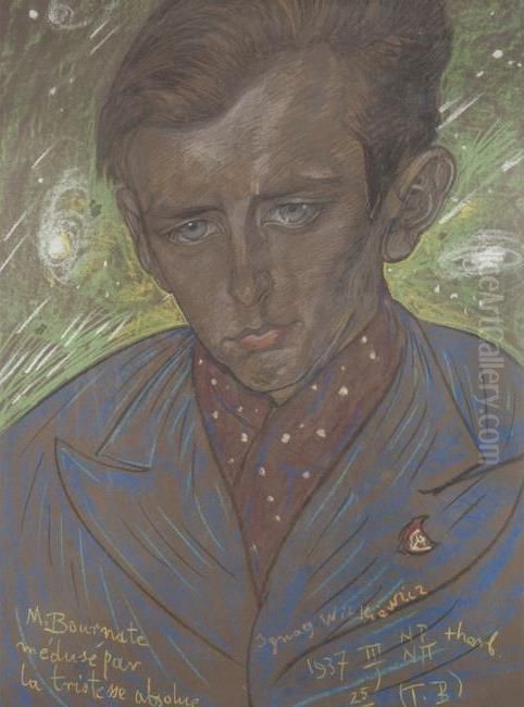 Portret Michala Burnata Oil Painting by Stanislaw Ignacy Witkiewicz (Witkacy)