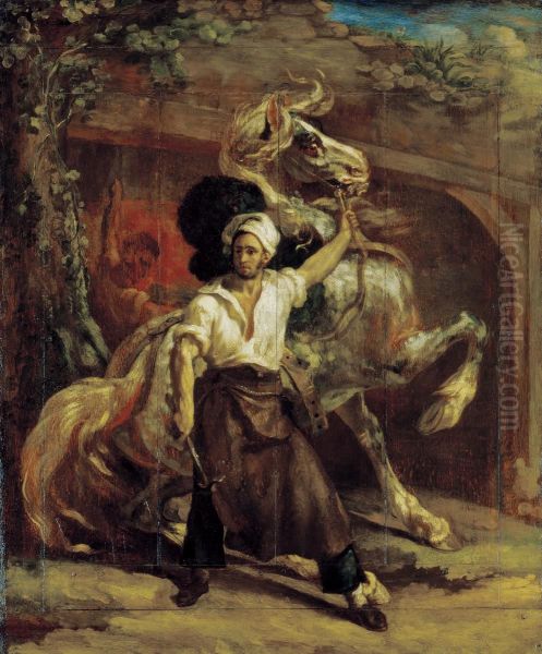 Le marechal-ferrant de Rocquencourt Oil Painting by Theodore Gericault