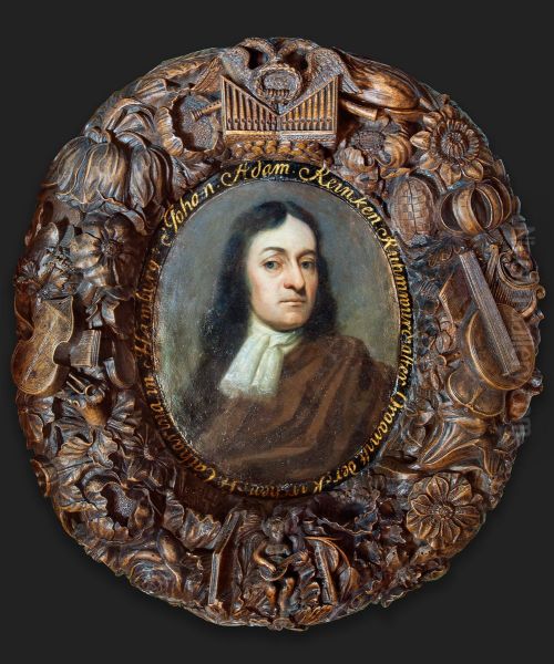 Portrait of Johann Adam Reincken Oil Painting by Godfrey Kneller