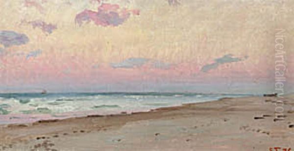 An evening in November. Oil Painting by Laurits Tuxen