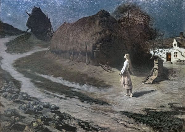La jeune pastoure Oil Painting by Hippolyte Berteaux