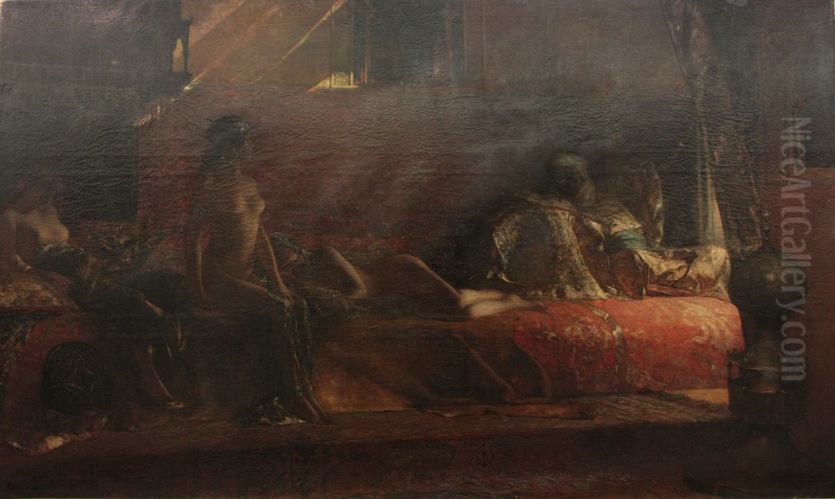 The Cherifas Oil Painting by Jean-Joseph Benjamin-Constant