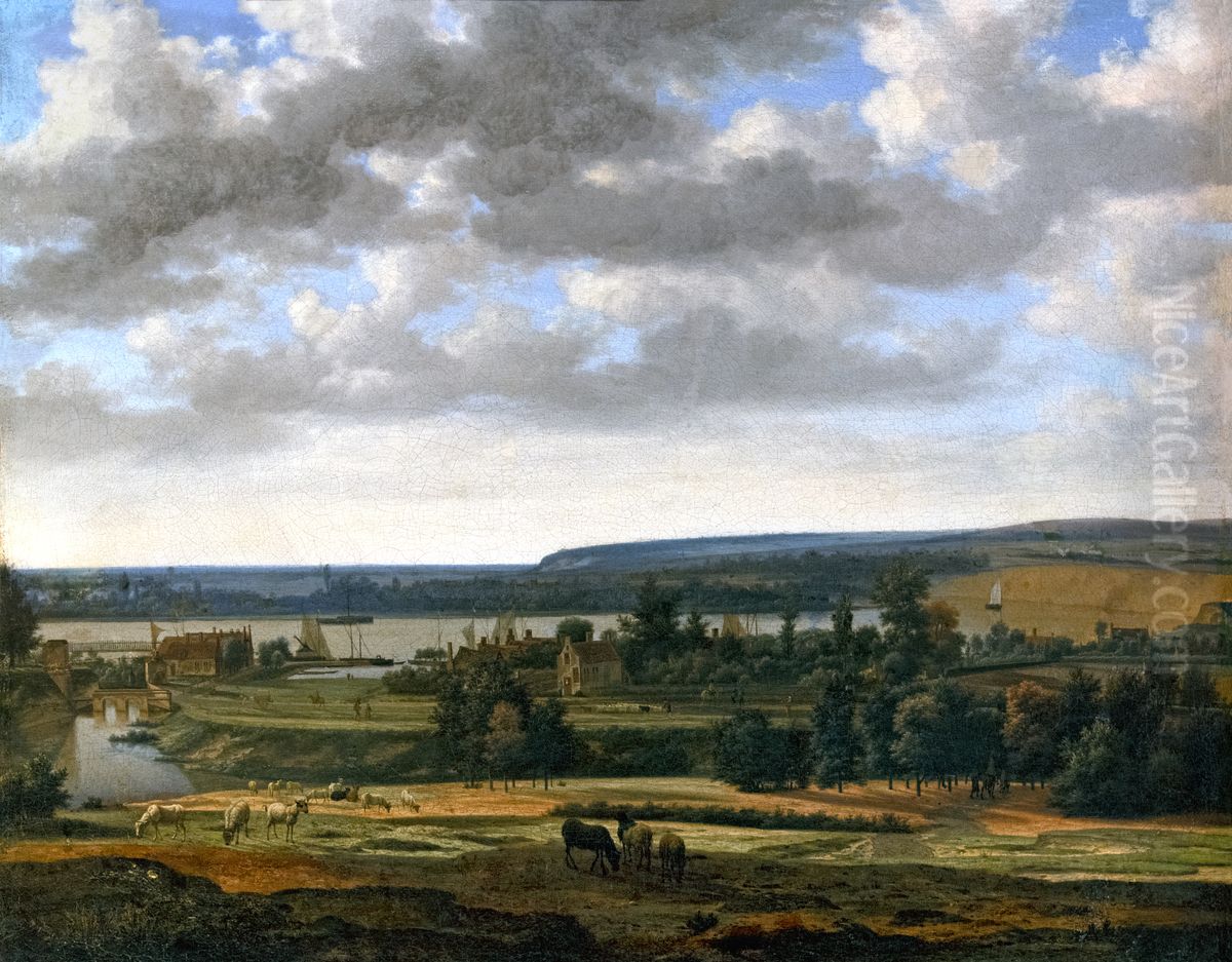 Surroundings of Arnhem Oil Painting by Joris van der Haagen or Hagen