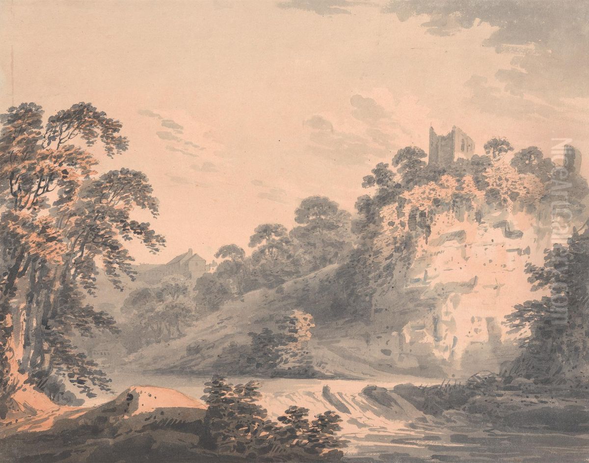 Knaresborough Castle, Yorkshire Oil Painting by William Gilpin Knaresborough Castle, Yorkshire Oil Painting by William Gilpin
