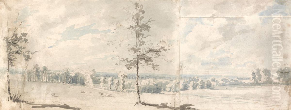 Harrow Common, Middlesex Oil Painting by Edward Dayes